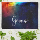 Linge De Cuisine Zodiac : Gemini Rainbow Space (Plié)