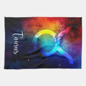 Linge De Cuisine Zodiac : Taurus Space Rainbow (Horizontal)
