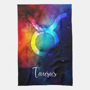 Linge De Cuisine Zodiac : Taurus Space Rainbow