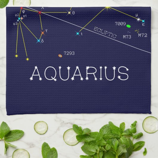 Linge De Cuisine Zodiaque Aquarius (Plié)