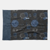 Linge De Cuisine Zodiaque magic | Dark Navy Blue Gothic Skull (Horizontal)