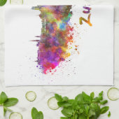 Linge De Cuisine Zurich skyline in watercolor (Plié)