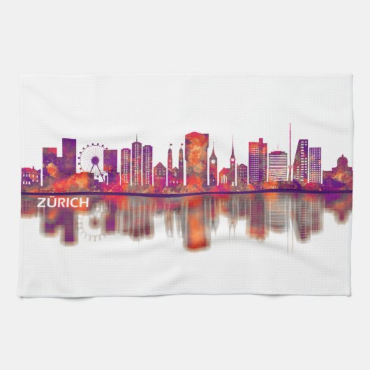 Linge De Cuisine Zurich Switzerland Skyline (Horizontal)