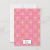 Linge de fille - Faire-part de Baby Shower 3x5 (Dos)