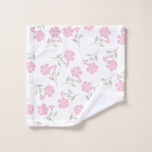 Linge de lavage floral rose profond élégant
