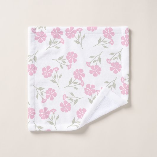 Linge de lavage floral rose profond élégant (Gant de toilette)