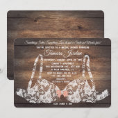 Linge de lingerie en dentelle Invitation pour douc (Devant / Derrière)