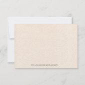 Linge de lit beige Carte de remerciements de bienv (Dos)