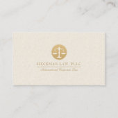 Linge de lit en or clair Carte de visite du logo d (Devant)