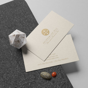 Linge de lit en or clair Carte de visite du logo d