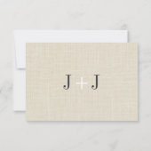 Linge de lit et dentelle beige : Carte RSVP (Dos)