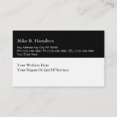 Linge de maison classique Cartes de visite profess (Dos)