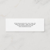 Linge de maison mince et tendance Carte de visite  (Dos)