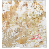 Linge de rideau de douche Beige crème neutre (Devant)