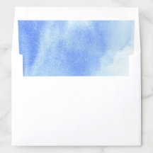 Linge d'enveloppe bleu aquarelle