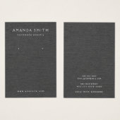 Linge gris foncé look d'oreille carte d'affichage (Devant & derrière)