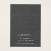 Linge gris foncé look d'oreille carte d'affichage (Dos)