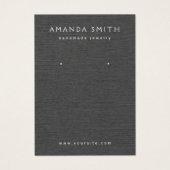 Linge gris foncé look d'oreille carte d'affichage (Devant)