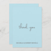 Linge Moderne manuscrit Chic Carte de remerciement (Devant / Derrière)