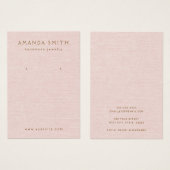 Linge rose pâle look d'oreille carte d'affichage (Devant & derrière)