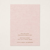 Linge rose pâle look d'oreille carte d'affichage (Dos)