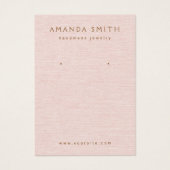 Linge rose pâle look d'oreille carte d'affichage (Devant)