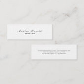 Linge Simple Carte de visite blanc tendance (Devant / Derrière)