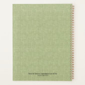 Linge vert Sage personnalisé (Dos)