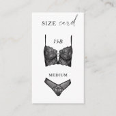 Lingerie aquarelle carte de taille de douche noir  (Devant)