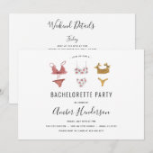 Lingerie Bachelorette Party uitnodiging (Voorkant / Achterkant)