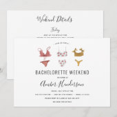 Lingerie Bachelorette reisroute Kaart (Voorkant / Achterkant)