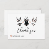 Lingerie Bruidsfeest Platte Dank Je Bedankkaart (Voorkant / Achterkant)