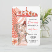 Lingerie Bruiloft Roodharige Bruid Kaart (Staand voorkant)