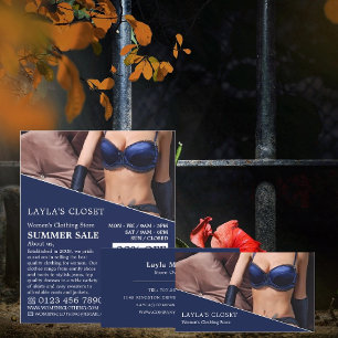 Lingerie, dameskledingwinkel Advert. Flyer