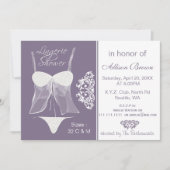 Lingerie Douche Bachelorette Fête Invitations (Devant)