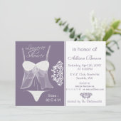 Lingerie Douche Bachelorette Fête Invitations (Debout devant)
