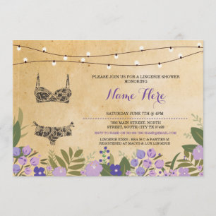 Lingerie Douche Bruids Bachelorette Party Uitnodig Kaart