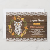 Lingerie douche invitation automne automne couronn (Devant)