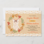 Lingerie douche invitation automne automne rustiqu (Devant)