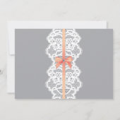 Lingerie Douche Invitation Peach Bridal Party dent (Dos)