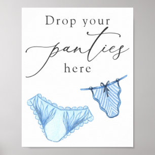 Lingerie Douche Laat Je Slipje Hier Hangbordje Poster