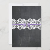 Lingerie Douche mariée Chalk Lace Bow Invitation (Dos)