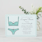 Lingerie Douche Monnaie Green Stripes Invitation (Debout devant)