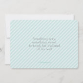 Lingerie Douche Monnaie Green Stripes Invitation (Dos)