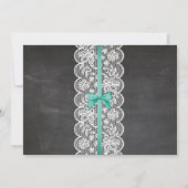 Lingerie Douche Nodig Mint Bruids Party Kant Kaart (Achterkant)