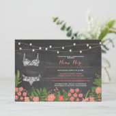 Lingerie Douche nuptiale Invitation corail (Debout devant)