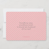 Lingerie Douche rose rayures avec invitation gris (Dos)