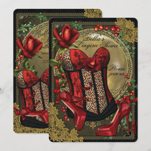 Lingerie en Bachelorette Party Shower Invitations Kaart