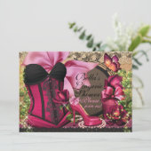 Lingerie et Bachelorette Fête Douche invitations (Debout devant)