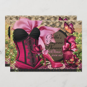 Lingerie et Bachelorette Fête Douche invitations